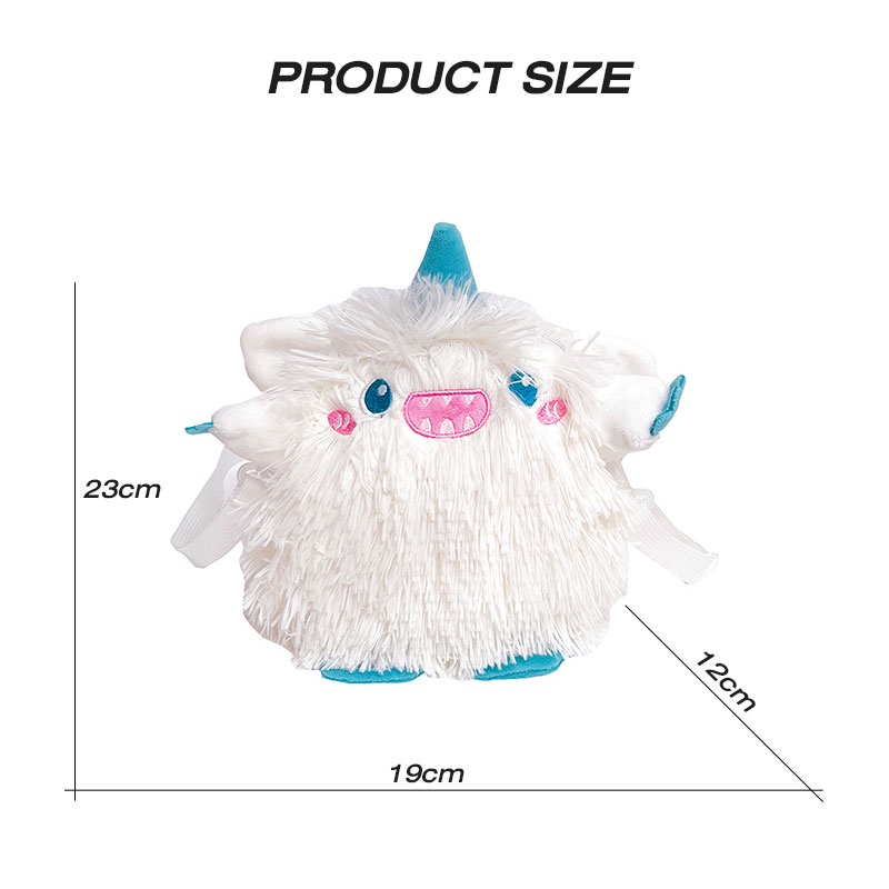 One Túi Đeo Chéo Hình Búp Bê Quái Vật Nhỏ Nhồi Bông Đáng Yêu Cho Bé