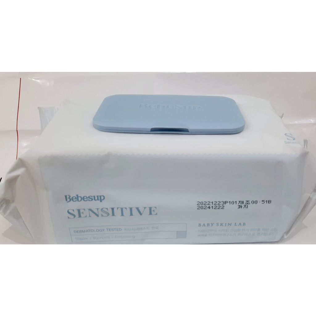 Khăn ướt Bebesup Sensitive 80 tờ có nắp
