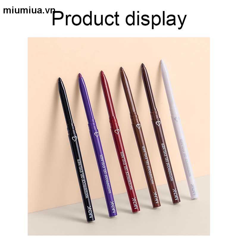 miumiuaChì Sáp kẻ mắt MKNK dạng gel chống nước chống mồ hôi không nhòe màu đen nâu tiện dụng cho người mới bắt đầu