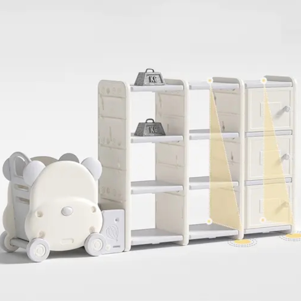 Xe Đẩy Đựng Đồ Chơi Hình Gấu Teddy Finley Đa Năng Cho Bé