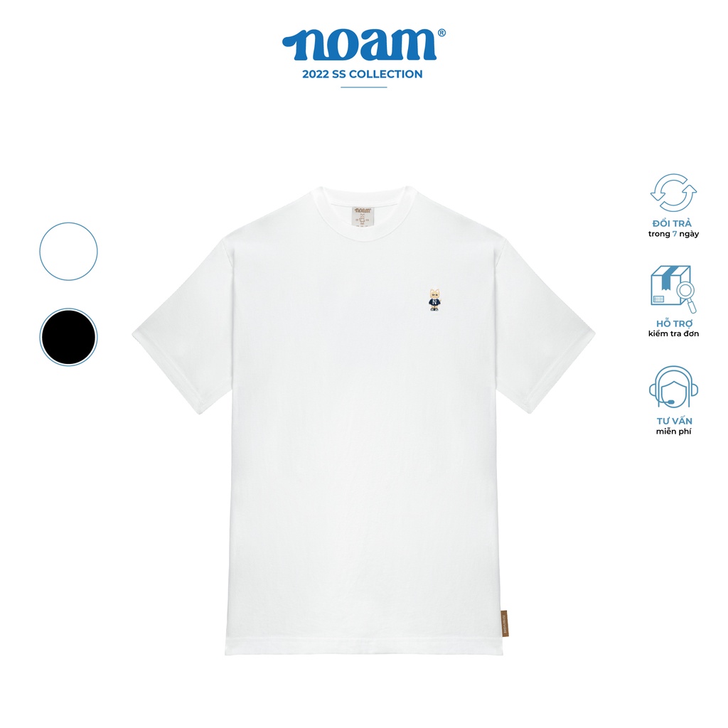 Áo thun Noam Teeny Homies màu trắng 100% Cotton họa tiết thêu - AT002.1