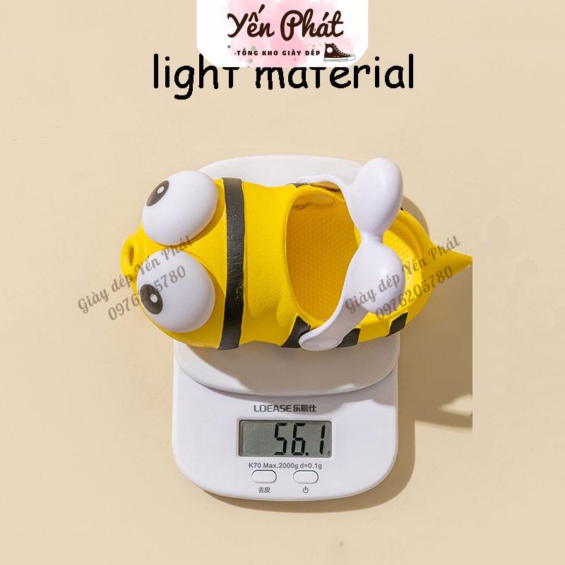 Dép EVA Chống Trượt Họa Tiết Chú Ong Hoạt Hình Thời Trang Mùa Hè Xinh Xắn Cho Bé Size 18-23 MS9015