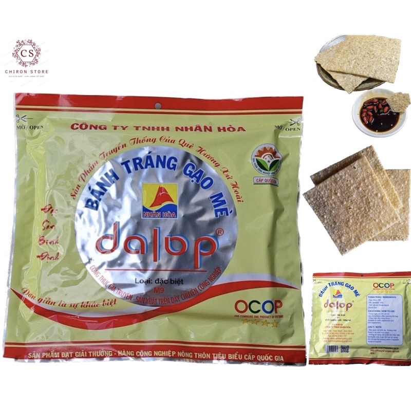 BÁNH TRÁNG GẠO MÈ DALOP BÌNH ĐỊNH( Gói ĐẠI 150gram)