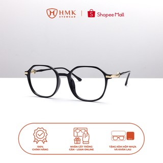 Gọng Kính Cận Nhựa Phối Kim Loại Cứng Cáp HMK Eyewear Form Vuông Thời Trang, Phù Hợp Nhiều Dáng Mặt - KL83018
