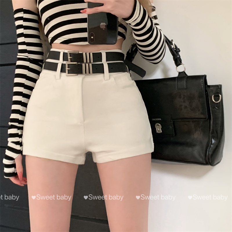 Quần Short Lưng Cao Dáng Ôm Thời Trang Mùa Hè Xinh Xắn Cho Nữ