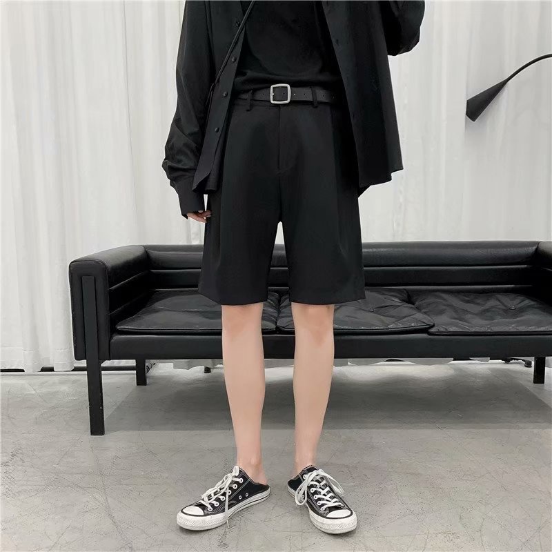 Quần ngắn ống rộng Màu Trơn Phong Cách Hàn Quốc Thời Trang Mùa Hè Mới Cho Nam