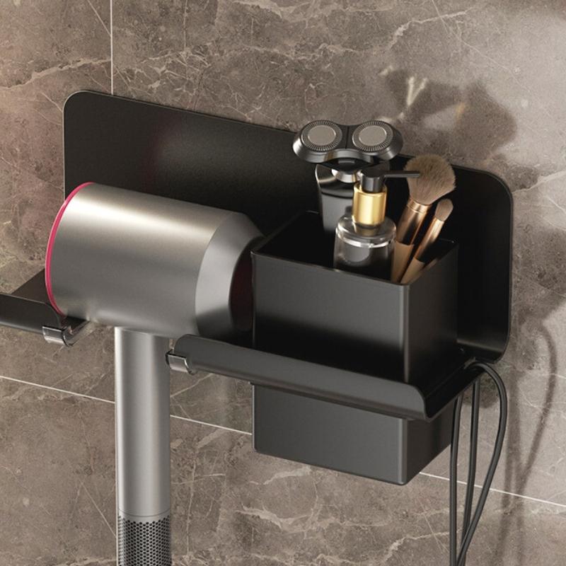 A-LIFE Giá Kim Loại Treo Máy Sấy Tóc Gắn Tường Không Cần Đục Lỗ Cho Nhà Tắm