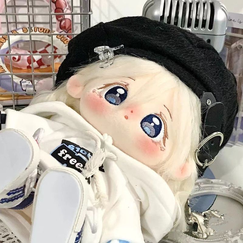 Búp Bê Em Bé Bằng Vải Cotton 20cm Có Bộ Xương Tóc Dễ Thương