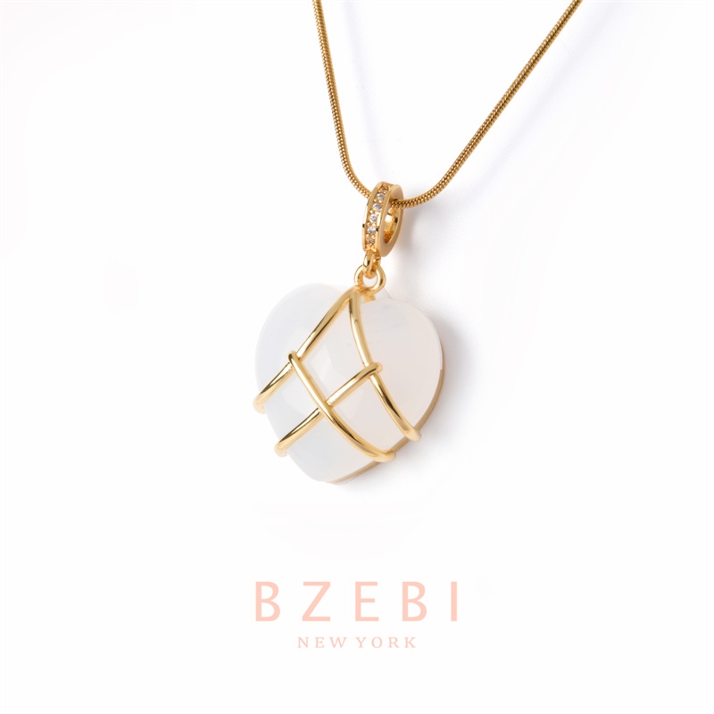 Mặt Vòng cổ Hình Trái Tim Bằng Bạch Kim BZEBI 18K 720n Không Gây Dị Ứng Cho Búp Bê Barbie