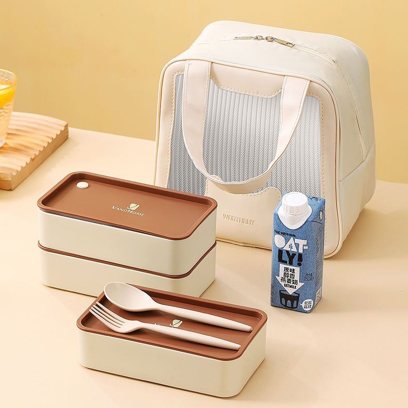 Munroe Túi Cách Nhiệt Đựng Hộp Cơm Trưa / Túi Đựng Đồ Ăn Trưa Lá Nhôm Dày Dặn Cho Học Sinh / Nhân Viên Văn Phòng