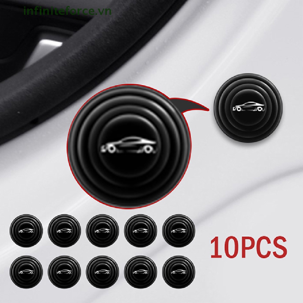 Set 10 Miếng Dán Silicon Chống Va Chạm Chống Sốc Cho Cửa Xe Hơi