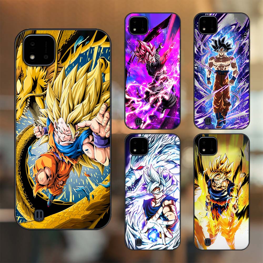 Ốp lưng Realme C11 2021, C20 viền đen in hình Son Goku Dragon Ball Super Saiyan