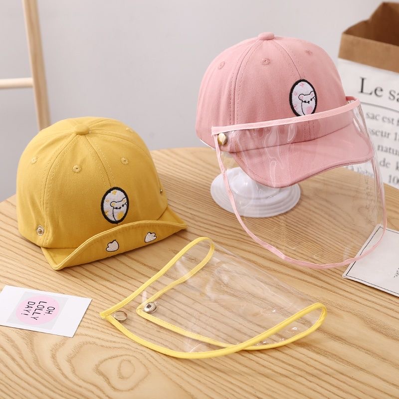 Nón Cách Ly Chống Nhỏ Giọt Họa Tiết Hoạt Hình Dễ Thương Cho Bé