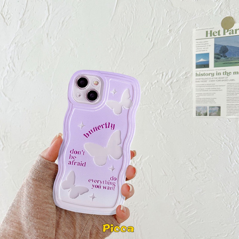 Ốp Điện Thoại Màu Tím Gradient Cho IPhone 7plus 8plus XR 14Plus 11 14 13 12 Pro Max 6 6s 8 7 Plus X XS Max SE 2020