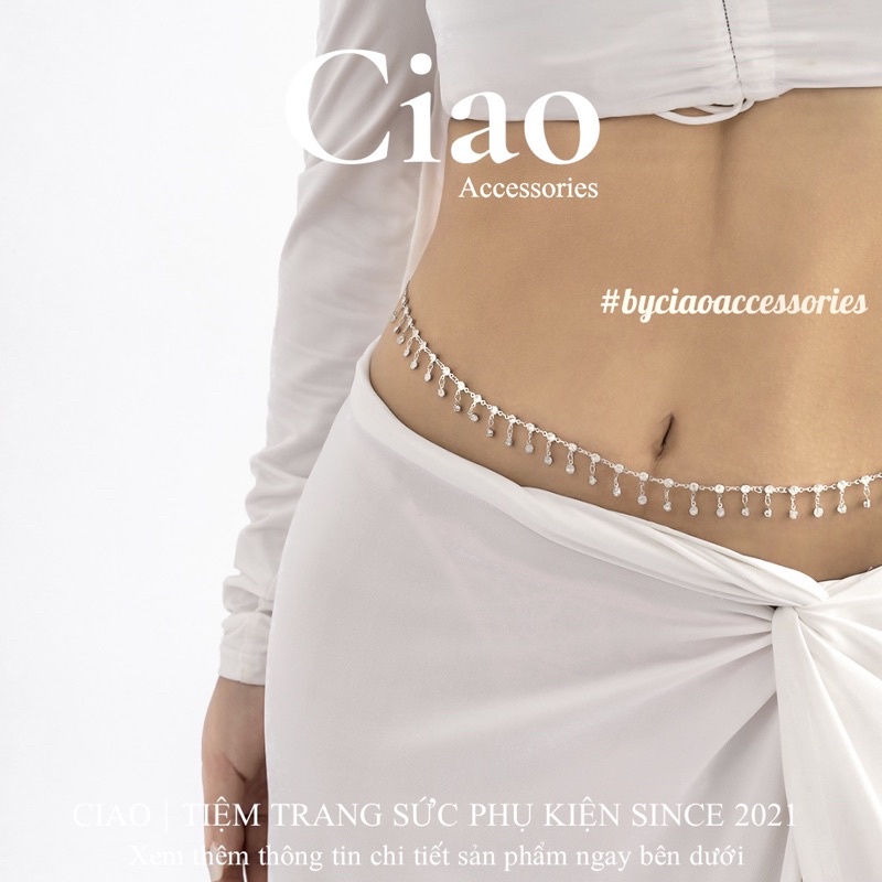 [HOẢ TỐC 1H] Vòng bụng/ Vòng eo thiết kế đính đá lấp lánh trendy mã 15 Ciao accessories