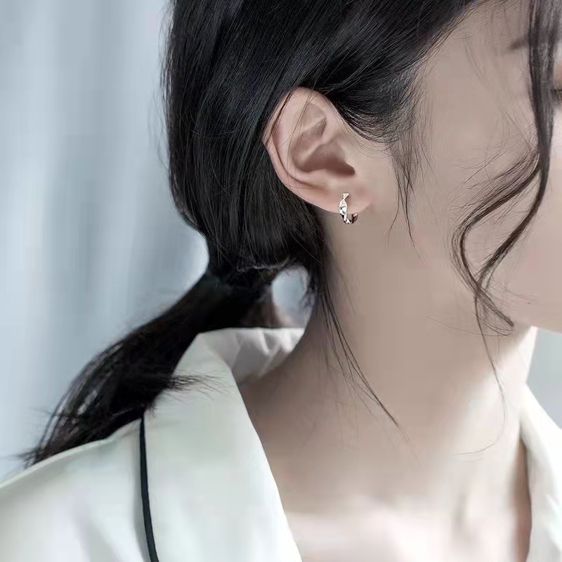 Bông Tai Bạc Hình Xoắn Ốc Thời Trang Dành Cho Nữ YUE