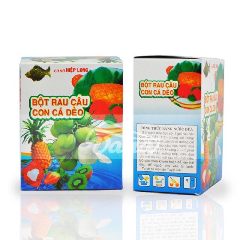 Bột Rau Câu Con Cá dẻo Hiệp Long 12 gói (10gam/1 gói)