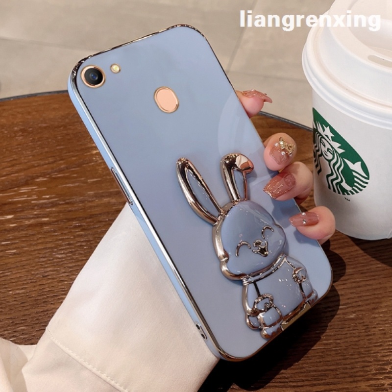 ốp lưng OPPO F5 OPPO F7 Ốp Điện Thoại Silicon Chống Sốc Mạ Điện DDTZZJ01 Cho OPPO F5 OPPO F7 viền vuông cute