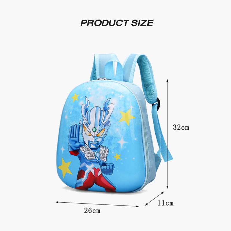 CHIC JOY Ba Lô Đi Học Hình Vỏ Trứng Siêu Nhân Đáng Yêu Cho Bé Mẫu Giáo 2-6 Tuổi