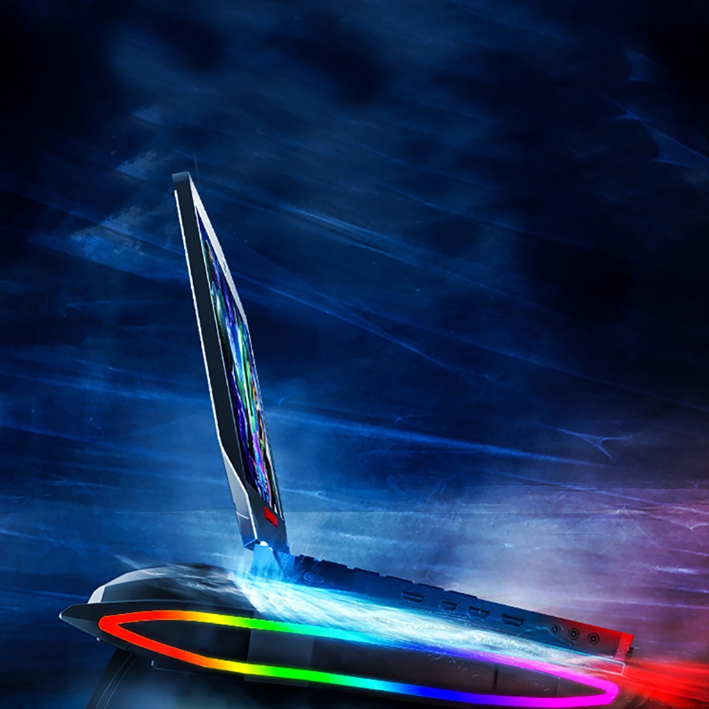 Quạt tản nhiệt Laptop Gaming Pro Macbook Surface book quạt 3000 vòng/phút led RGB Sow Wong Y7000P