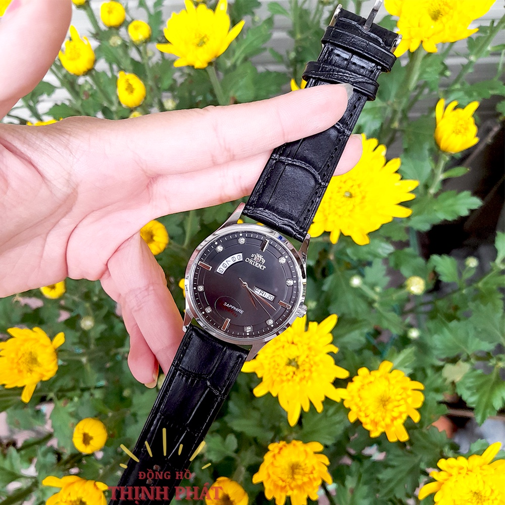 Đồng hồ Nam O.rient Dây Da Kính Sapphire Case 40mm