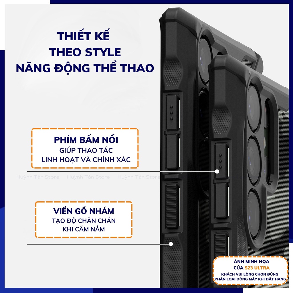 Ốp lưng s23 ultra s23 plus RINGKE chính hãng trong suốt chống sốc FUSION X chống ố vàng phụ kiện điện thoại huỳnh tân st