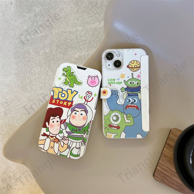 Bao Da Điện Thoại Nắp Gập Chống Sốc In Hoạt Hình Toy Story Cho iPhone14pro max 13 12 11 14Promax13 12 11