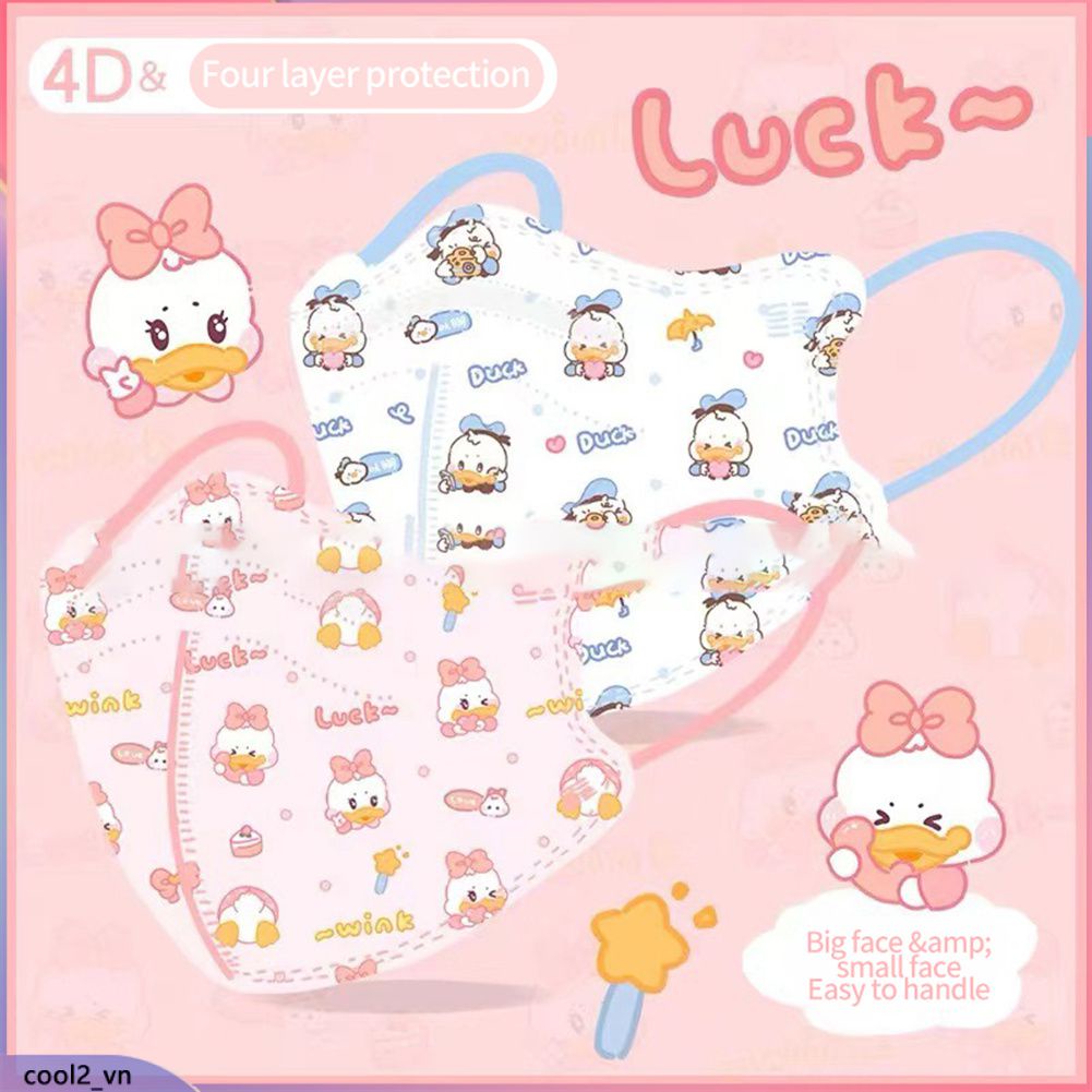 10 Chiếc Khẩu Trang Người Lớn 4d Khẩu Trang Hoạt Hình Dễ Thương 4 Lớp Linabell Disney Kuromi Stellalou Linabell Pochacco Psyduck Cinnamon Winnie The Pooh Snow White (Cool2.vn)