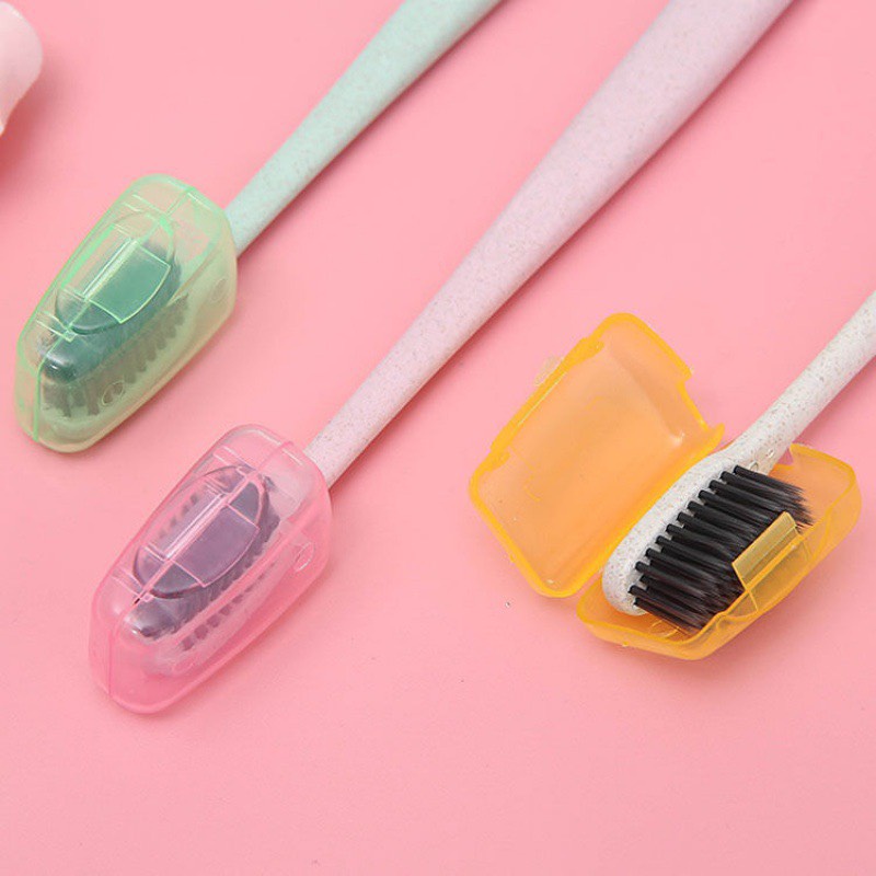 COMBO 5 Nắp nhựa bọc đầu bàn chải đánh răng nhiều màu có lỗ thông khí, nút đậy bịt bảo vệ đầu bàn chải