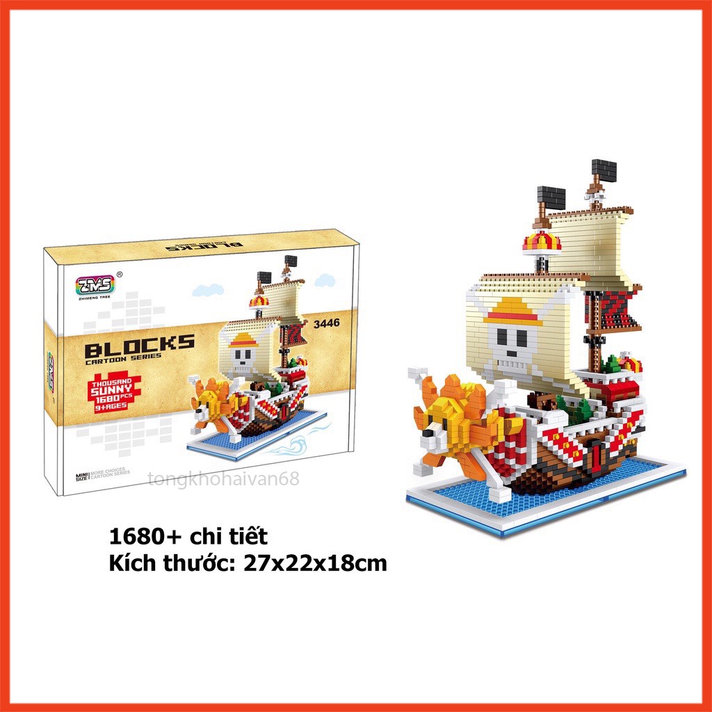 Mô Hình Lắp Ráp Tàu Thousand Sunny  Cướp Biển One Piece - Vua Hải Tặc ,Dùng Để Giải Trí Hoặc Trang Trí