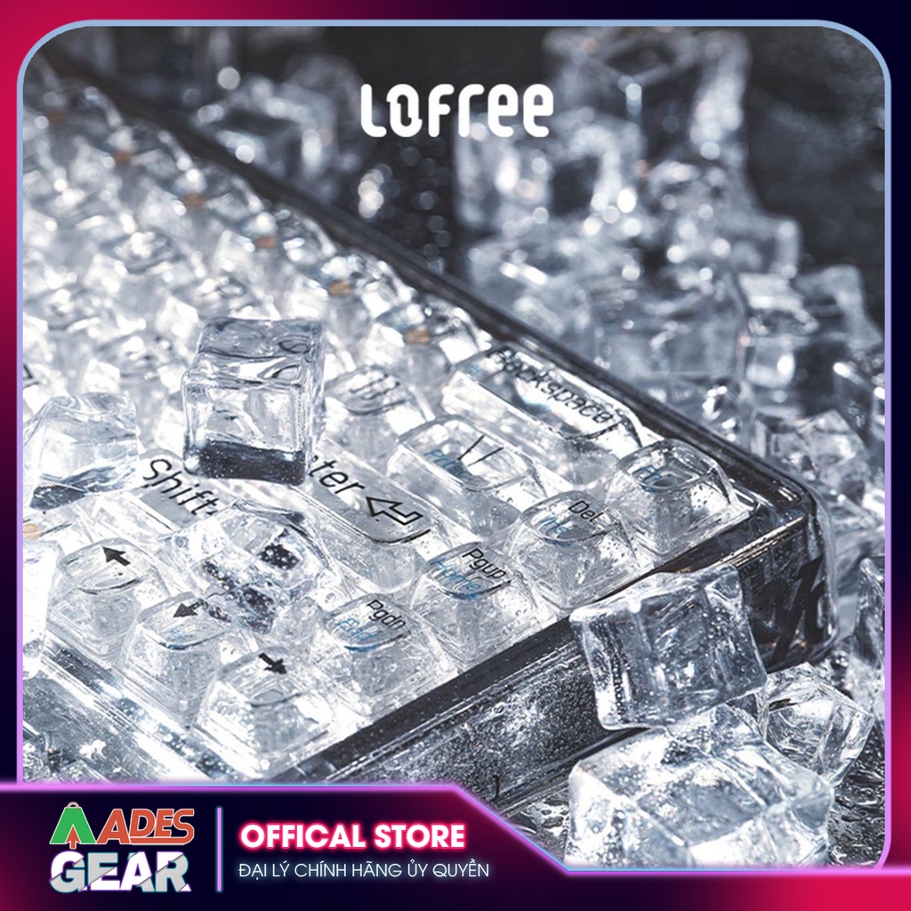 ✔️ Bàn Phím Cơ Không Dây Lofree Phiên Bản 1% Transparent ✔️ Trong Suốt  Đèn LED ✔️ BH 12 Tháng
