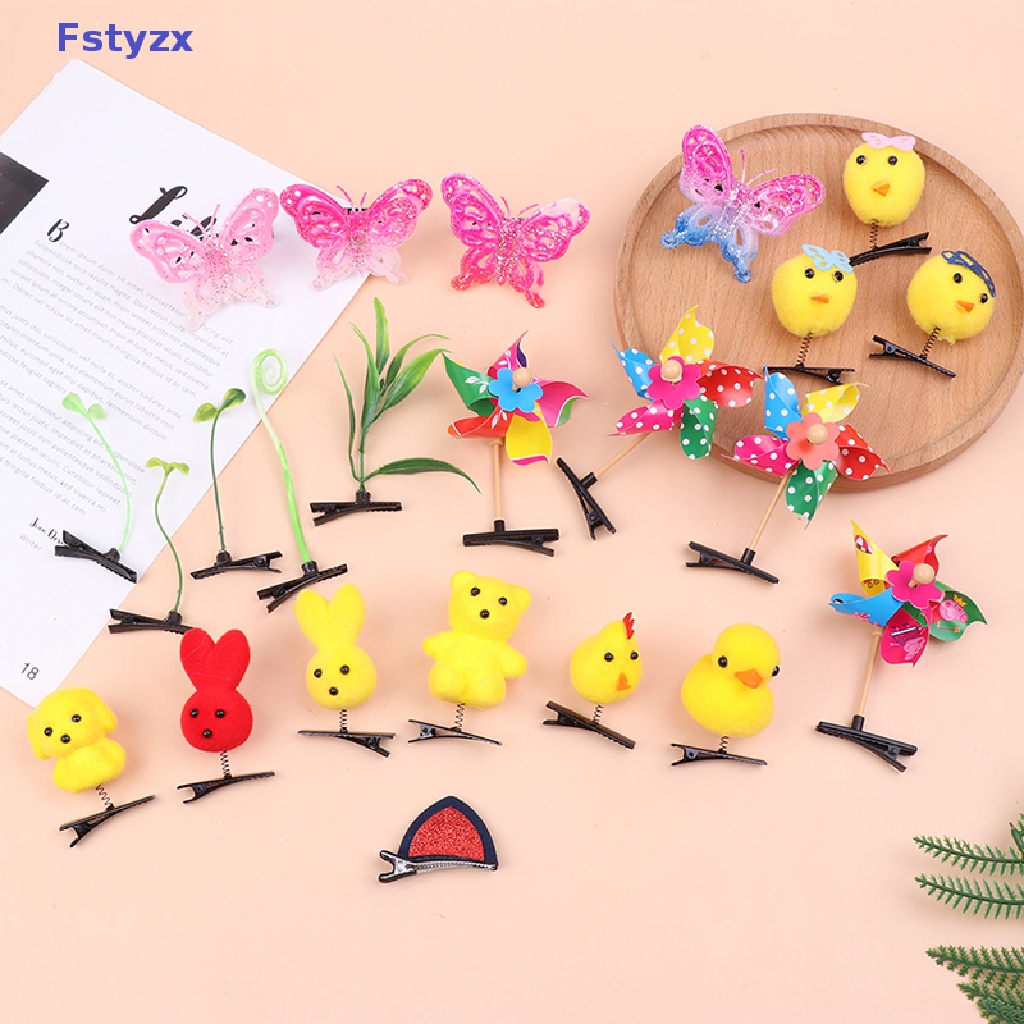 Fstyzx Kẹp Tóc Lò Xo Hình Chú Vịt Vàng Nhỏ Xinh Làm Quà Tặng Cho Bé