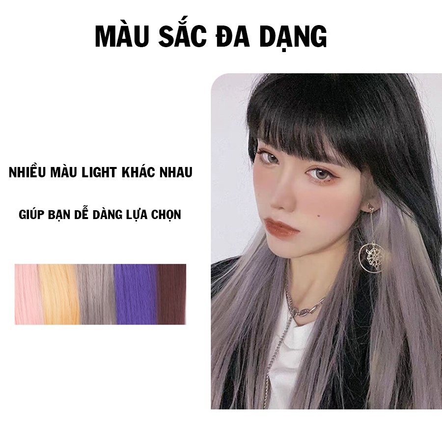 Tóc Hightlight Dài Nhiều Màu, Tóc Kẹp Light Hàn Quốc Dài 60 CM