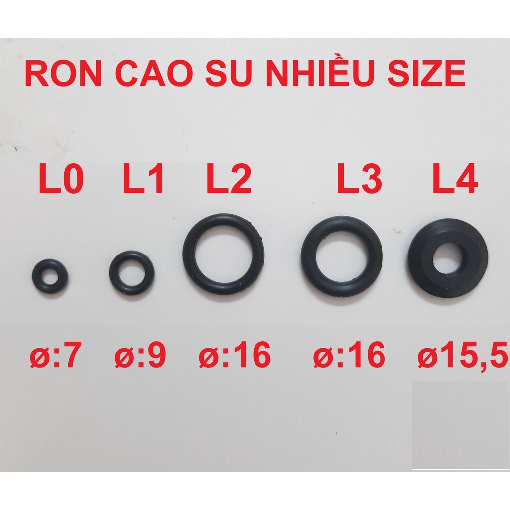 Ron Cao Su nhiều size | gioăng cao su nhiều cỡ
