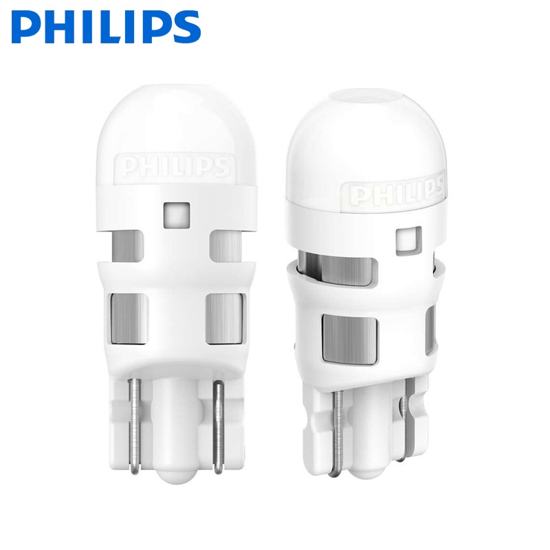 Philips Ultinon LED T10 W5W Màu trắng ấm màu trắng hổ phách màu đỏ rẽ sáng tín hiệu lái xe sành điệu lái xe 4000k 6000k  Phụ kiện xe đèn bên trong đèn tín hiệu rẽ sau