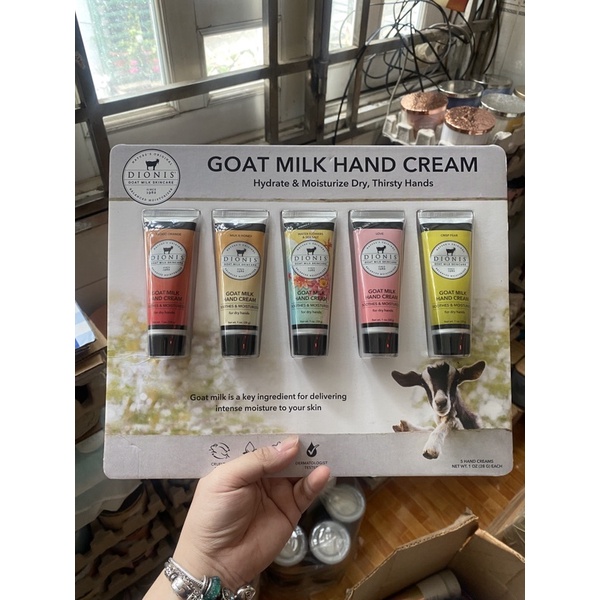 Set kem dưỡng da tay dionis goat milk hand cream