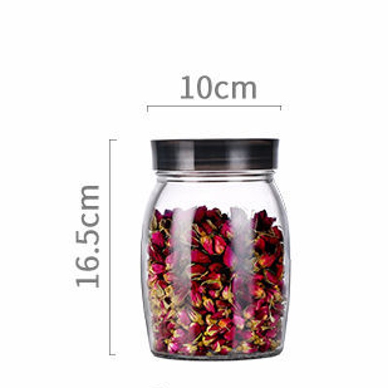 Lọ hũ thuỷ tinh nắp xoáy đen HMFG58S nhiều size