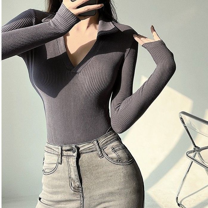 Jumpsuit Tay Dài Cổ Cao Thiết Kế Ôm Sát Tôn Dáng