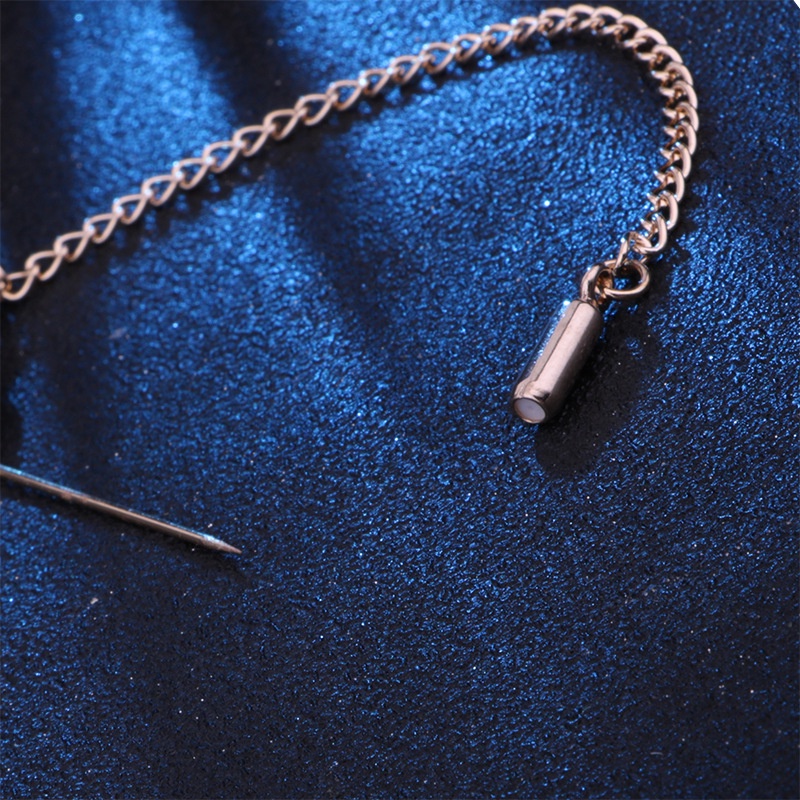 Trâm cài áo khoác EFAN dạng chuỗi tua rua dài thẳng cho nam