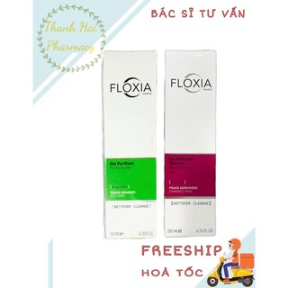  Sữa rửa mặt Floxia Purifiant Purifying Gel cho da mụn và Floxia Regenia Gentle Cleansing Gel cho da thương tổn 200ml 