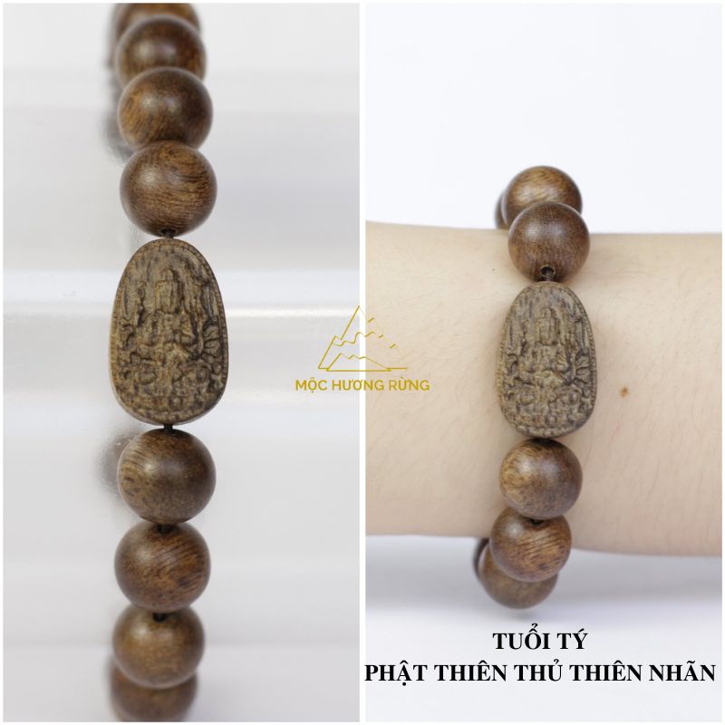 Vòng Tay Trầm Hương Mix Mặt Phật Bản Mệnh Size 8-10-12-14-16mm Cho Nam Và Nữ