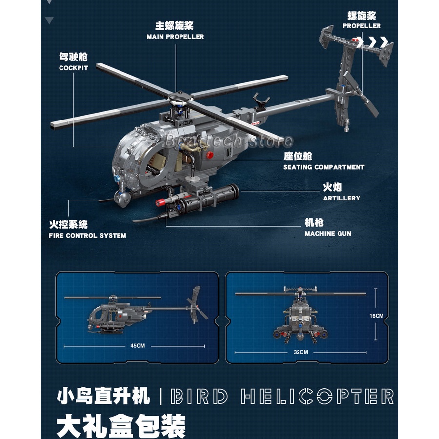 Mô Hình Máy Bay Trực Thăng Quân Đội WW2