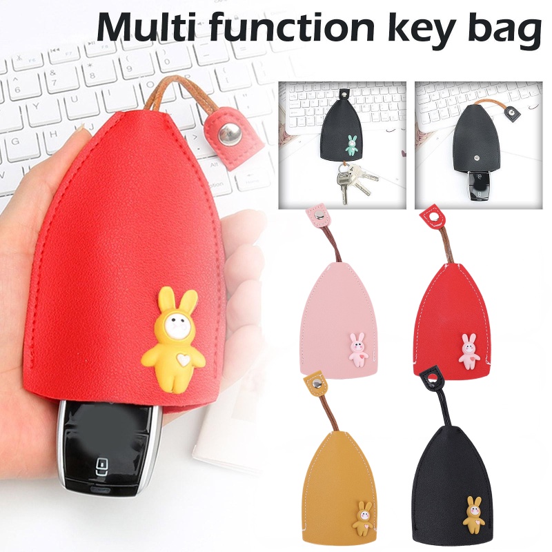 Túi Da PU Đựng Chìa Khóa Xe Hơi Họa Tiết Hoạt Hình Dễ Thương Sáng Tạo