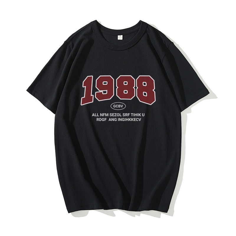 QKOOLE  Áo Thun Croptop 100% Cotton Tay Ngắn Dáng Suông In Họa Tiết Cá Tính Thời Trang Phong Cách Hàn Quốc Cho Nữ