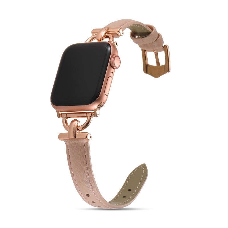 Dây Đeo Bằng Da Mỏng Cho Đồng Hồ Thông Minh Apple Watch 49mm 41Mm 45Mm 40Mm 44Mm 38Mm 42Mm Series 8 7 Se 6 5 4 3 2 1