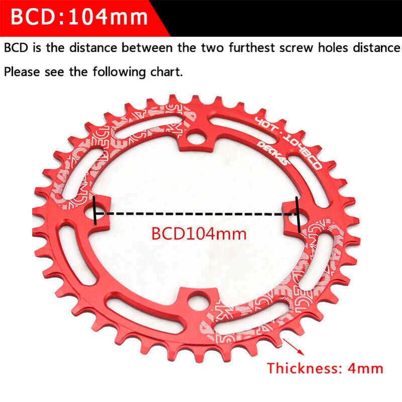 Đĩa Líp Xe Đạp Leo Núi 104BCD 32T-52T Hình Oval / Tròn Chất Lượng Cao