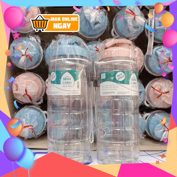 Bình nước thể thao caro 750ml Việt Nhật (Hàng Việt Nam chất lượng cao) Happy Home 1977