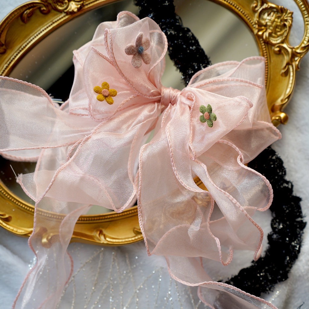 Vòng Cổ Đính Nơ Màu Hồng Thời Trang Cho Thú Cưng