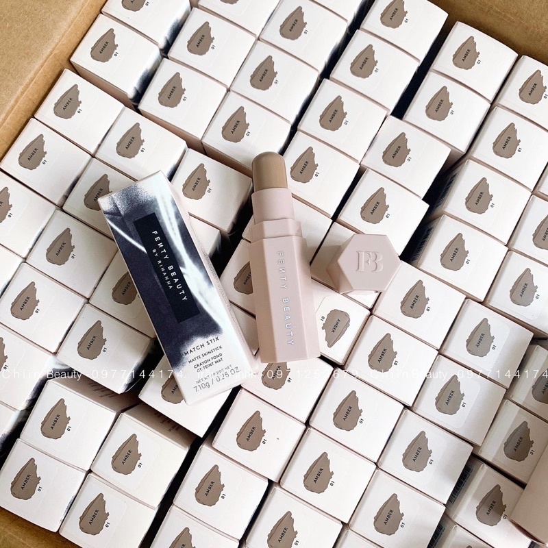 Có sẵn - Cây tạo khối FENTY BEAUTY dạng thỏi Match Stix Matte Skinstick màu Amber cho khuôn mặt thon gọn, sắc nét