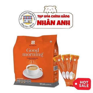[Date Mới] Cà phê sữa hòa tan Trần Quang Good Morning bịch 24 gói (3in1/24 ống)